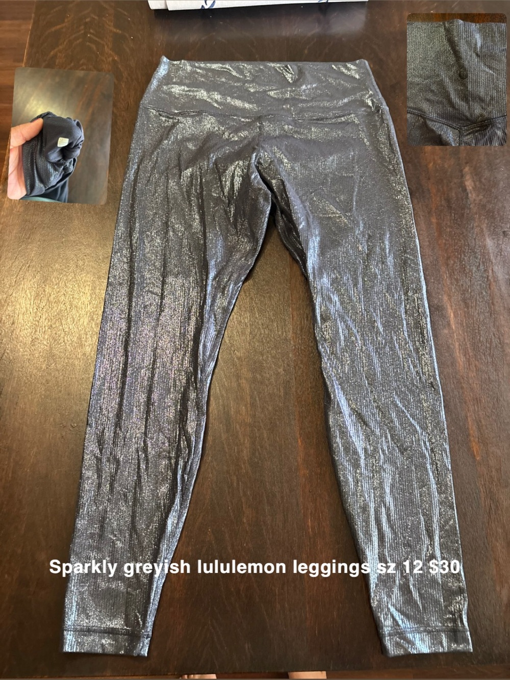 lululemon athletica Shimmer Charcoal High-Rise Leggings